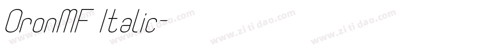 OronMF Italic字体转换